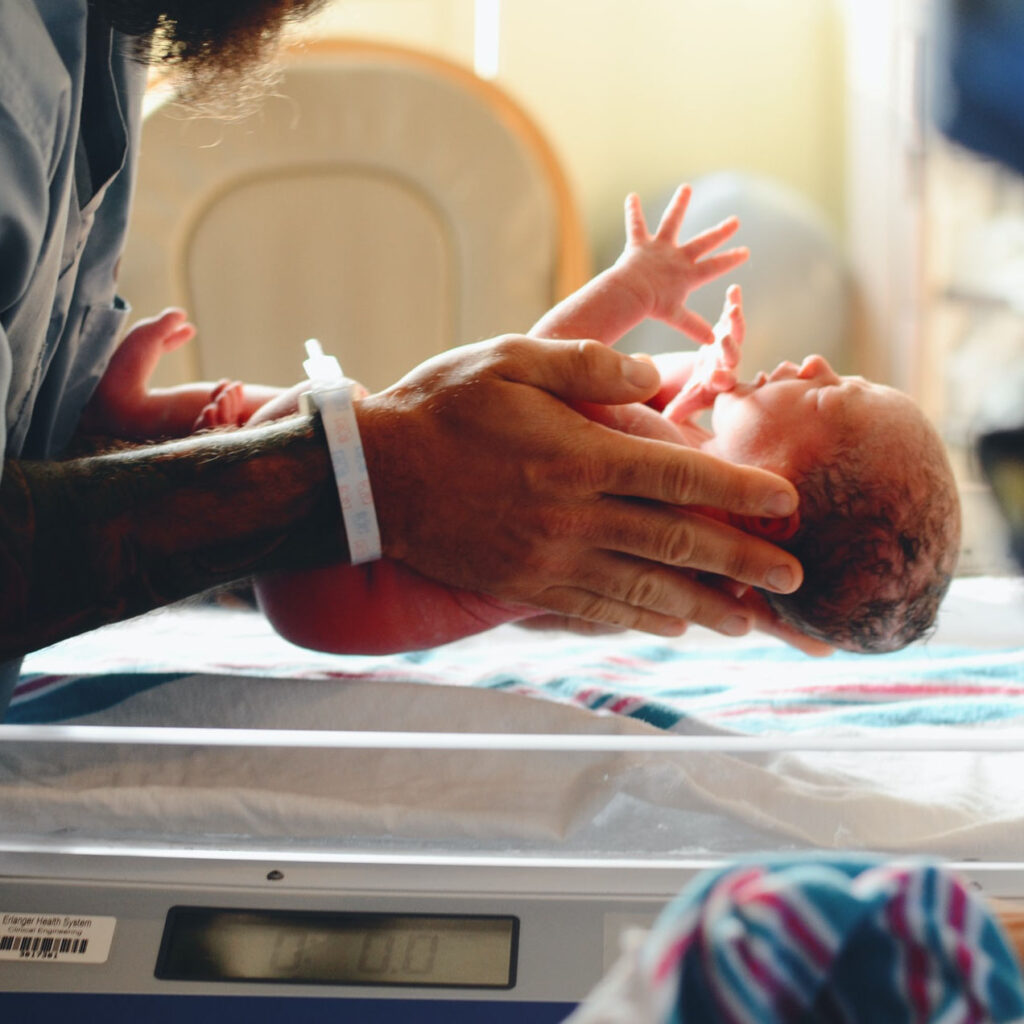 newborn in hospital